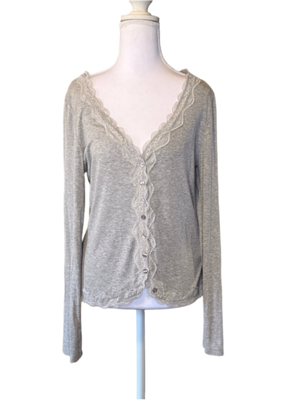 Women's Böhme Grey Cardigan Sweater Size L